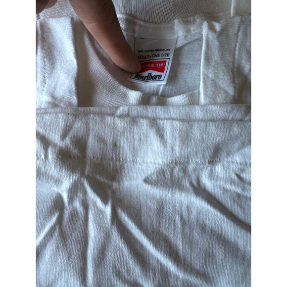 Vintage Marlboro Adventure Team 4x4 White USA Made Single Stitch XL Pocket Tee - Picture 4 of 8